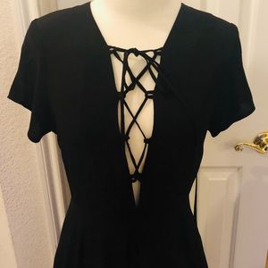 First Love/Nasty Gal midi, tie front dress